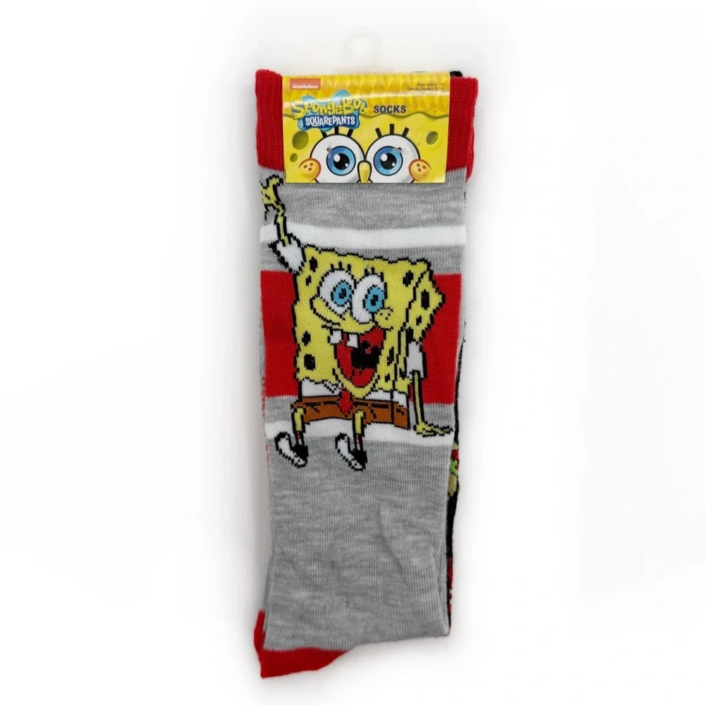 SpongeBob Crew Socks Mens Womens Mr. Krabs Krabby Patties Nickelodeon Y2K Gift